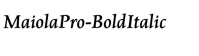 MaiolaPro-BoldItalic font preview