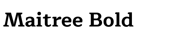 Maitree Bold font preview