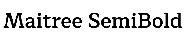 Maitree SemiBold font preview