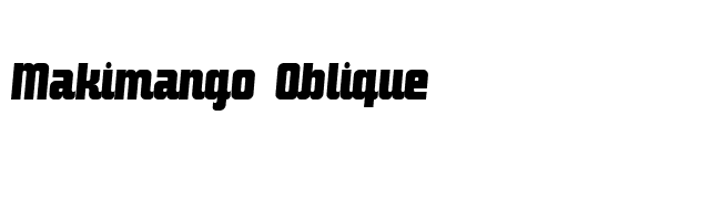 Makimango Oblique font preview