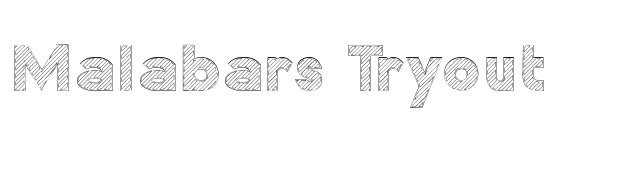 Malabars Tryout font preview