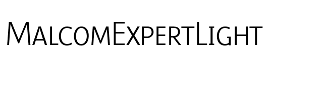 MalcomExpertLight font preview