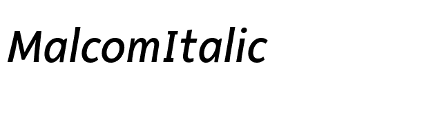 MalcomItalic font preview