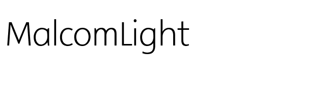 MalcomLight font preview