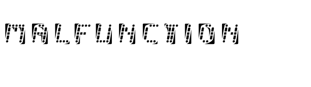 malfunction font preview