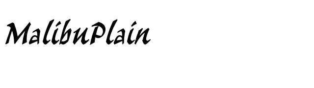 MalibuPlain font preview