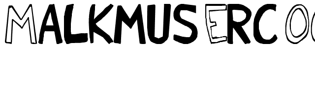 Malkmus Erc 001 font preview