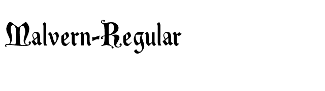 Malvern-Regular font preview