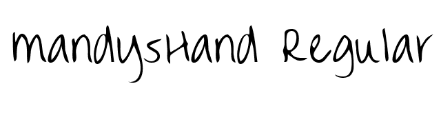 MandysHand Regular font preview