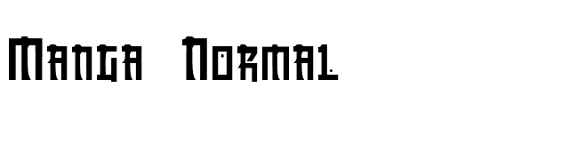 Manga Normal font preview