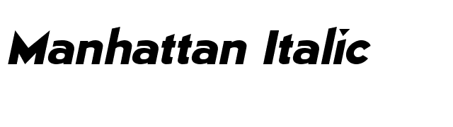 Manhattan Italic font preview