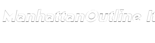 ManhattanOutline Italic font preview