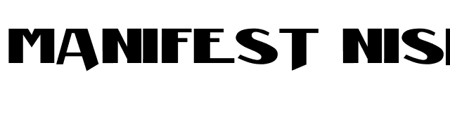 Manifest Niski font preview