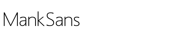 MankSans font preview