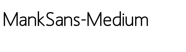 MankSans-Medium font preview