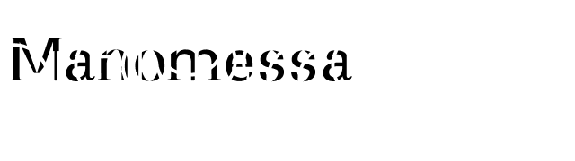 Manomessa font preview