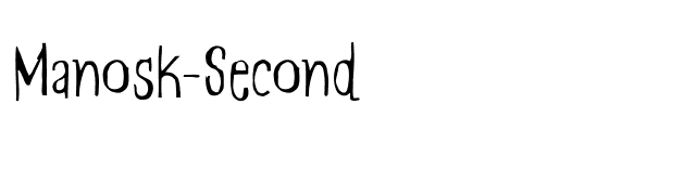 Manosk-Second font preview