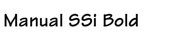 Manual SSi Bold font preview