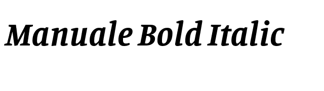 Manuale Bold Italic font preview