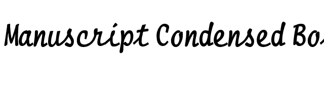 Manuscript Condensed Bold font preview