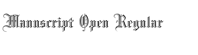 Manuscript Open Regular font preview