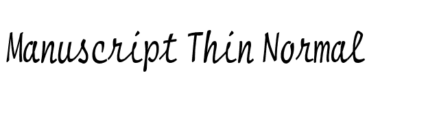 Manuscript Thin Normal font preview