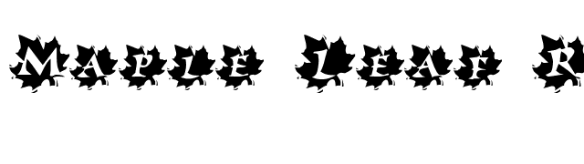 Maple Leaf Rag font preview