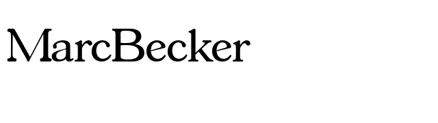 MarcBecker font preview