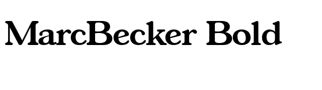 MarcBecker Bold font preview