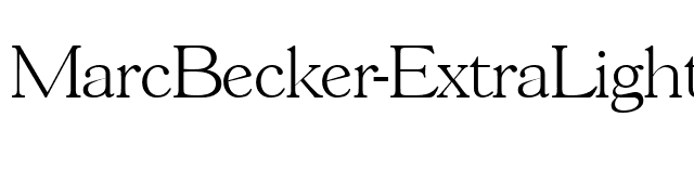 MarcBecker-ExtraLight font preview