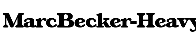 MarcBecker-Heavy font preview