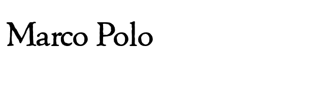 Marco Polo font preview