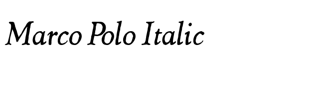 Marco Polo Italic font preview