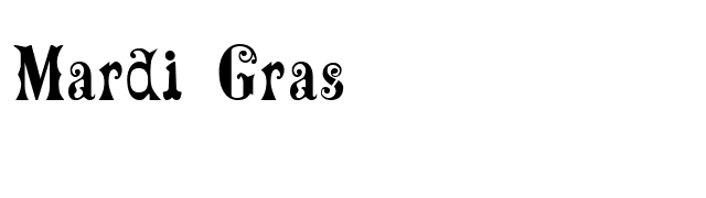 Mardi Gras font preview