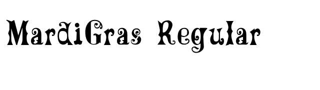 MardiGras Regular font preview