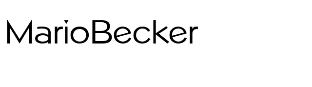 MarioBecker font preview