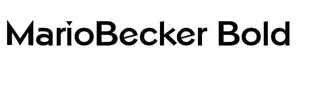 MarioBecker Bold font preview