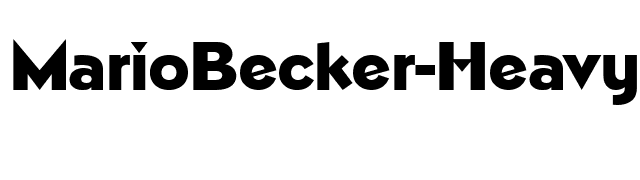 MarioBecker-Heavy font preview