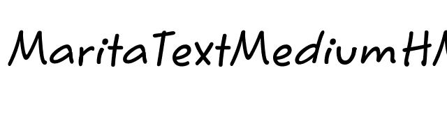 MaritaTextMediumHMK font preview