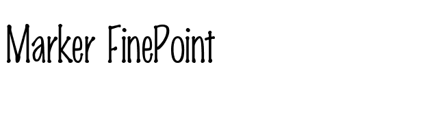 Marker FinePoint font preview