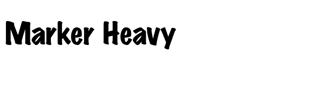 Marker Heavy font preview