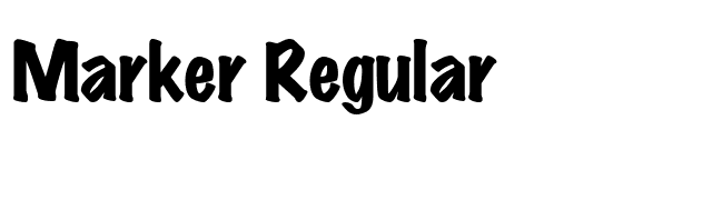 Marker Regular font preview