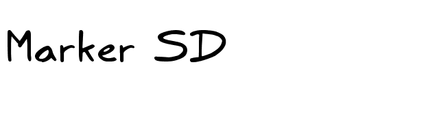 Marker SD font preview