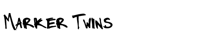 Marker Twins font preview