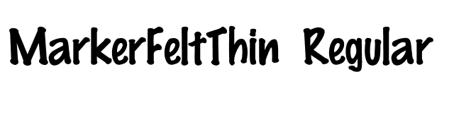 MarkerFeltThin Regular font preview