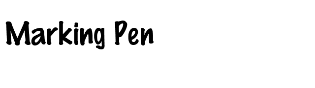 Marking Pen font preview