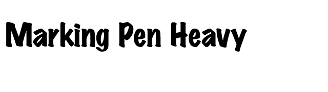 Marking Pen Heavy font preview