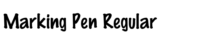 Marking Pen Regular font preview