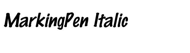 MarkingPen Italic font preview