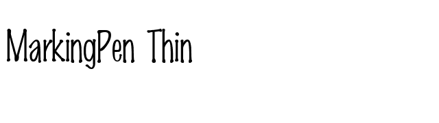 MarkingPen Thin font preview